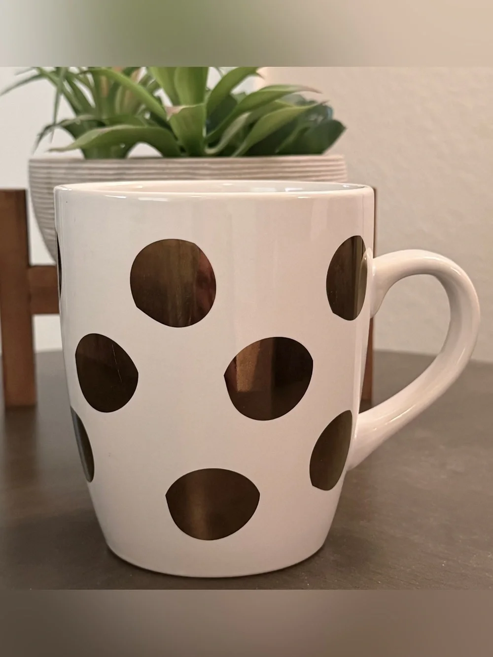 Set of 3 Mugs~ 2 XL Gold Polkadot Mugs & 1 M Dream Mug
